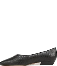 Sarto by Franco Sarto Dasia Snake Embossed Leather Snip Toe Flat Pumps