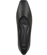 Sarto by Franco Sarto Dasia Snake Embossed Leather Snip Toe Flat Pumps