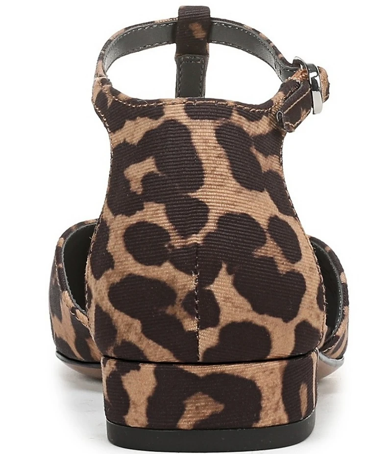 Sarto by Franco Sarto Delmira Leopard Print T-Strap Flats