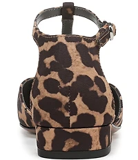Sarto by Franco Sarto Delmira Leopard Print T-Strap Flats