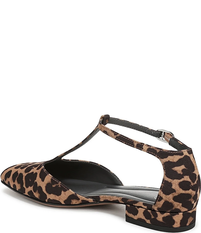 Sarto by Franco Sarto Delmira Leopard Print T-Strap Flats