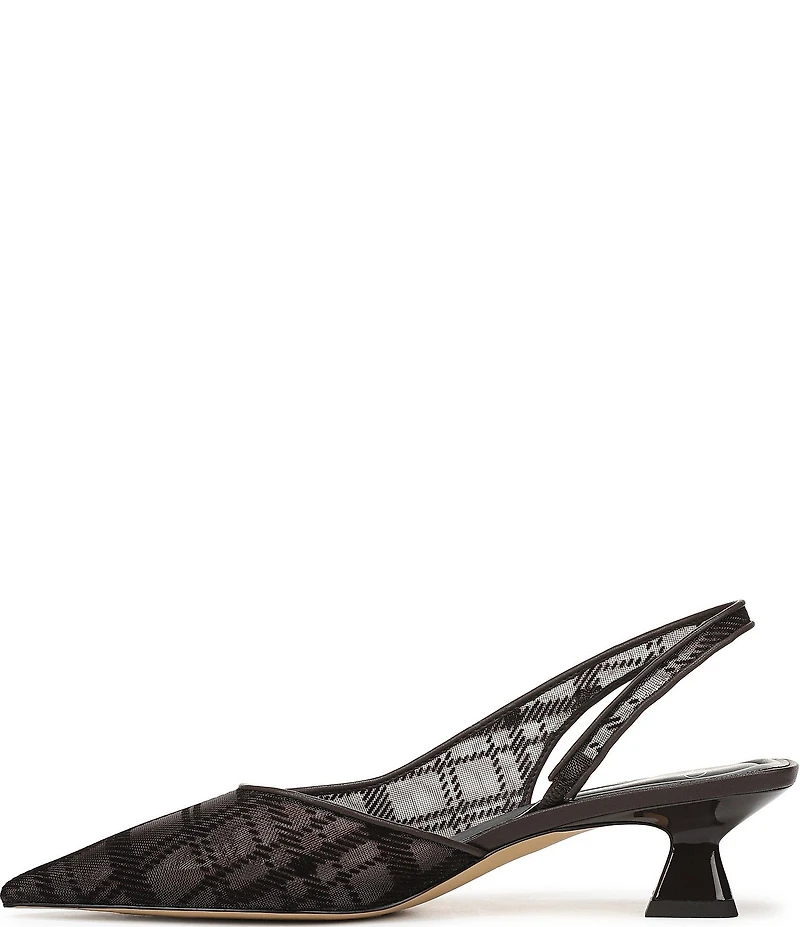 Sarto by Franco Sarto Devin Plaid Mesh Pointed Toe Slingback Pumps