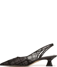 Sarto by Franco Sarto Devin Plaid Mesh Pointed Toe Slingback Pumps