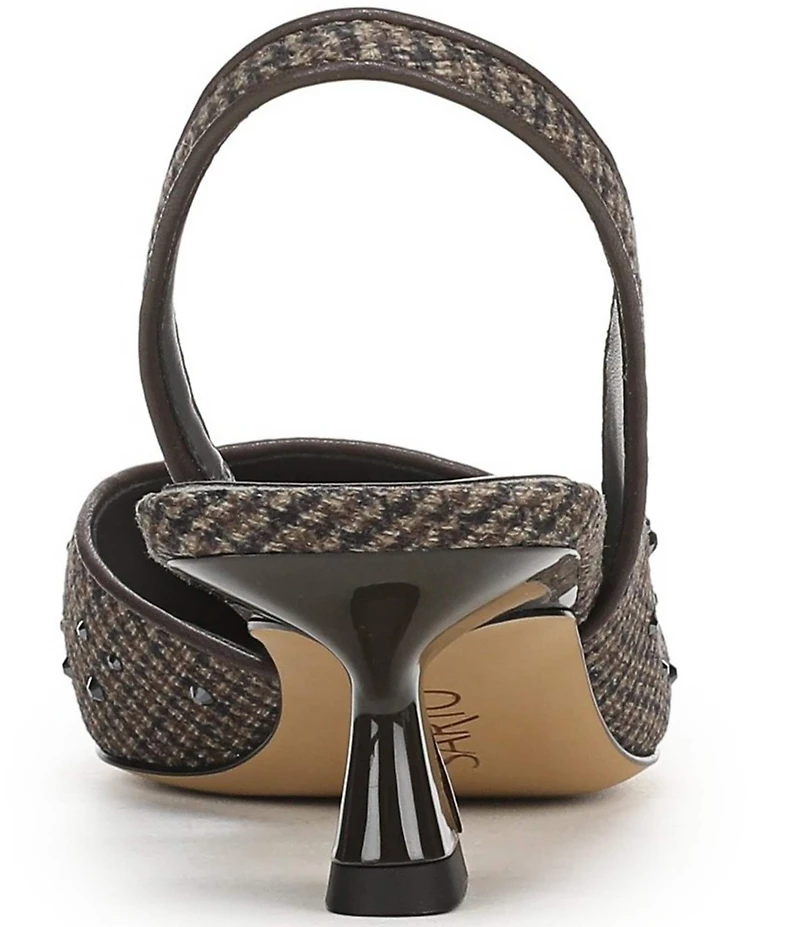 Sarto by Franco Sarto Devin Rhinestone Embellished Houndstooth Pointed Toe Slingback Pumps