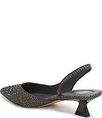 Sarto by Franco Sarto Devin Rhinestone Embellished Houndstooth Pointed Toe Slingback Pumps