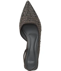 Sarto by Franco Sarto Devin Rhinestone Embellished Houndstooth Pointed Toe Slingback Pumps