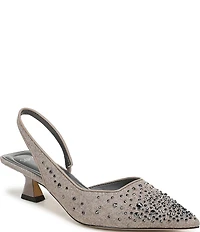 Sarto by Franco Sarto Devin Rhinestone Embellished Pointed Toe Slingback Pumps