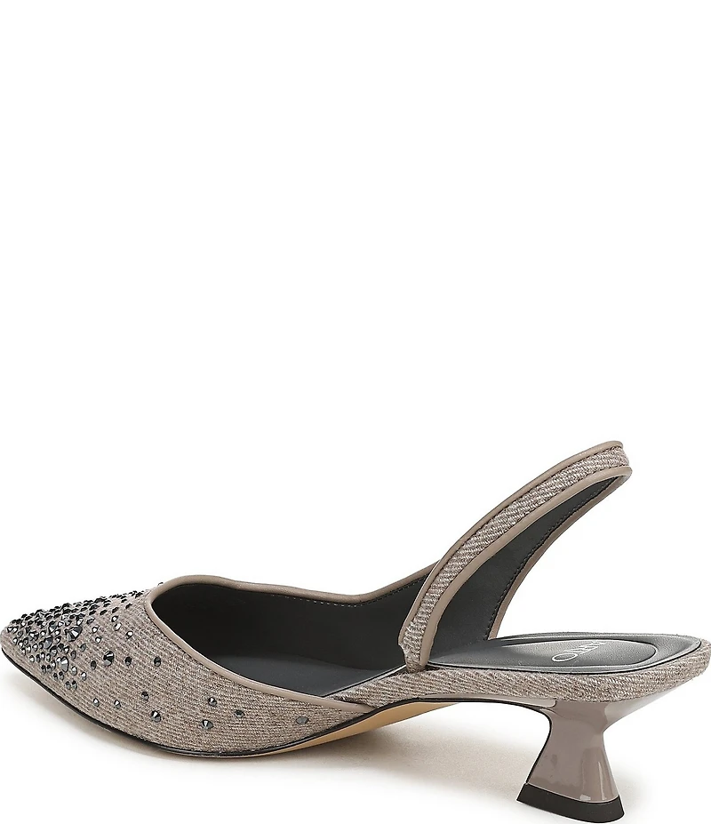 Sarto by Franco Sarto Devin Rhinestone Embellished Pointed Toe Slingback Pumps