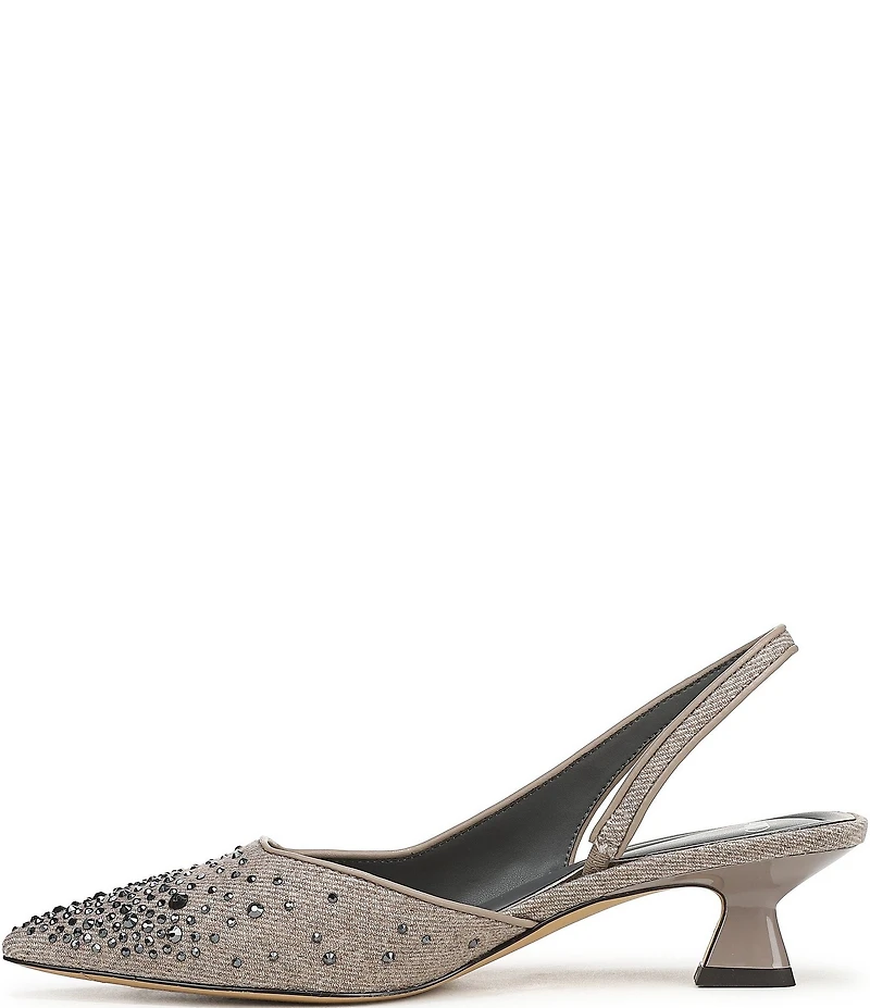 Sarto by Franco Sarto Devin Rhinestone Embellished Pointed Toe Slingback Pumps