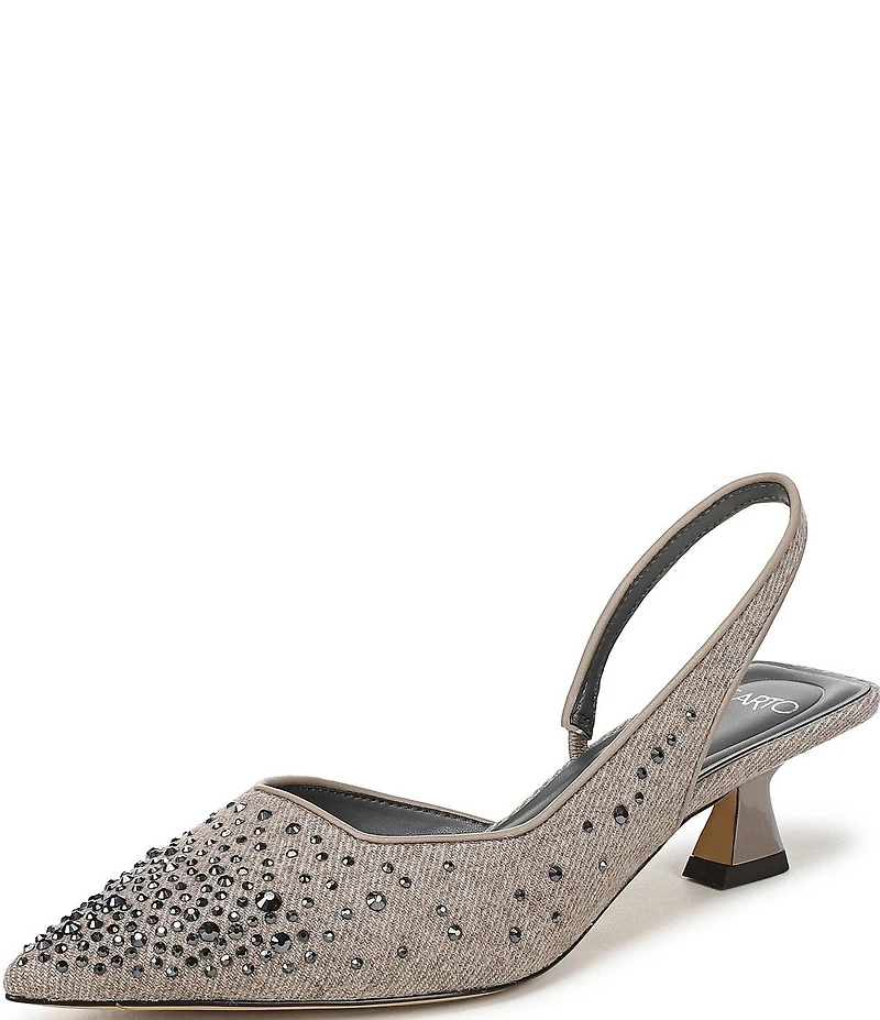 Sarto by Franco Sarto Devin Rhinestone Embellished Pointed Toe Slingback Pumps