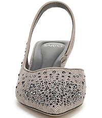 Sarto by Franco Sarto Devin Rhinestone Embellished Pointed Toe Slingback Pumps