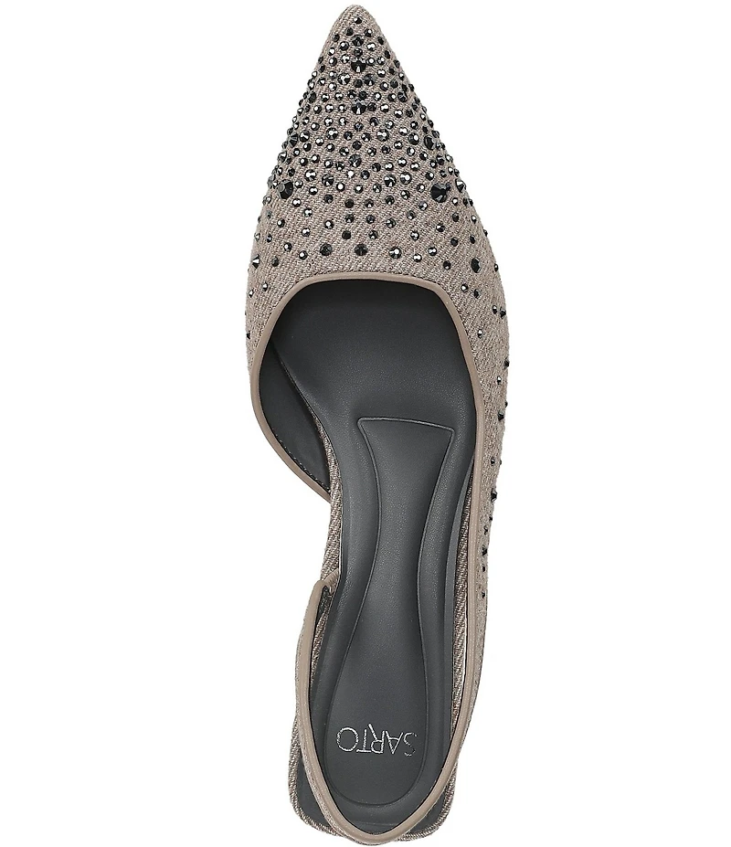 Sarto by Franco Sarto Devin Rhinestone Embellished Pointed Toe Slingback Pumps
