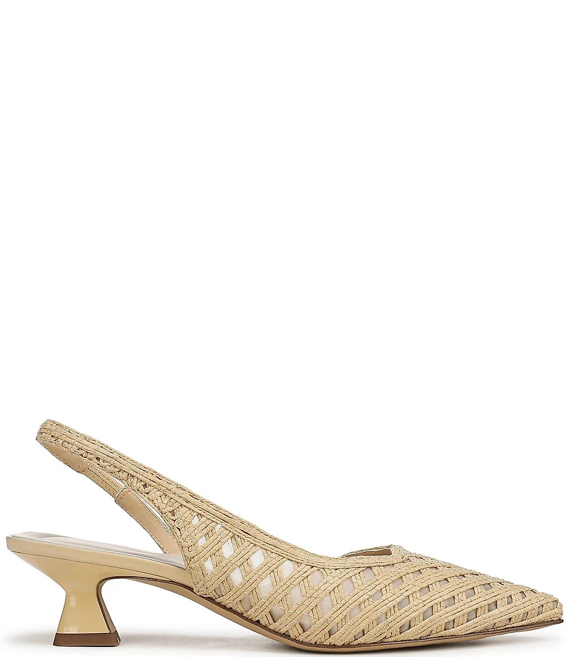 Sarto by Franco Sarto Devin Woven Pointed Toe Slingback Kitten Heel Pumps