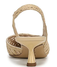 Sarto by Franco Sarto Devin Woven Pointed Toe Slingback Kitten Heel Pumps