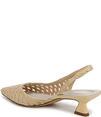 Sarto by Franco Sarto Devin Woven Pointed Toe Slingback Kitten Heel Pumps