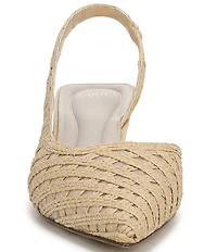 Sarto by Franco Sarto Devin Woven Pointed Toe Slingback Kitten Heel Pumps