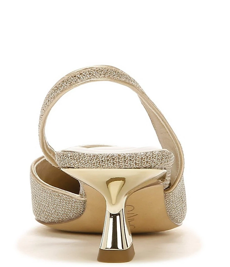 Sarto by Franco Sarto Devin 2 Metallic Fabric Kitten Heel Slingback Pumps