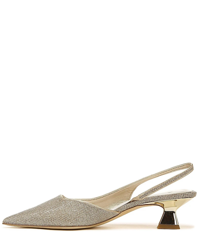 Sarto by Franco Sarto Devin 2 Metallic Fabric Kitten Heel Slingback Pumps