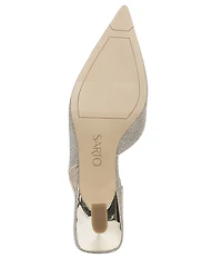 Sarto by Franco Sarto Devin 2 Metallic Fabric Kitten Heel Slingback Pumps
