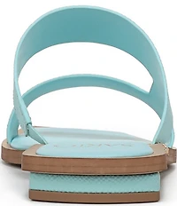 Sarto by Franco Sarto Emily Lizard Embossed Leather Square Toe Slide Sandals