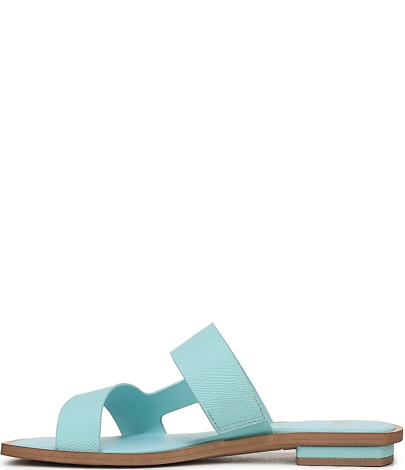 Sarto by Franco Sarto Emily Lizard Embossed Leather Square Toe Slide Sandals