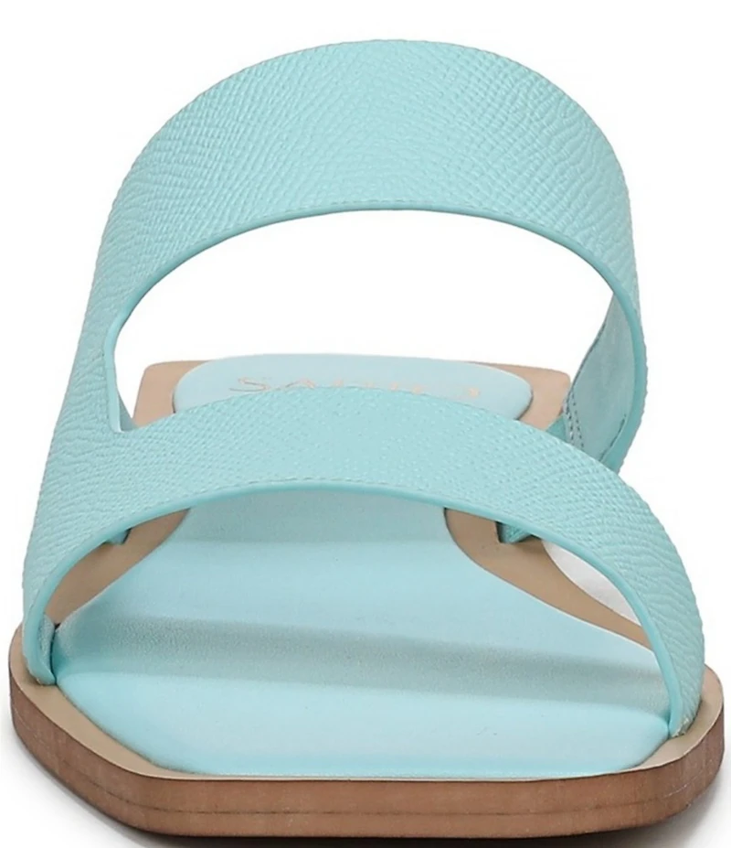 Sarto by Franco Sarto Emily Lizard Embossed Leather Square Toe Slide Sandals