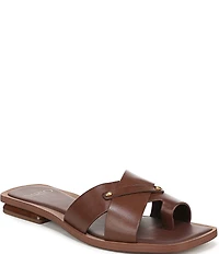 Sarto by Franco Sarto Etta Leather Toe Loop Flat Sandals