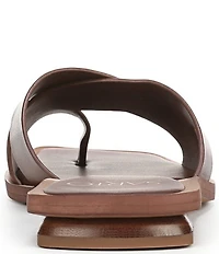 Sarto by Franco Sarto Etta Leather Toe Loop Flat Sandals
