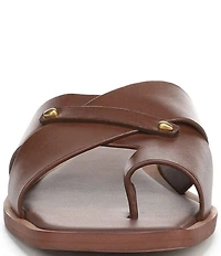 Sarto by Franco Sarto Etta Leather Toe Loop Flat Sandals