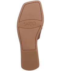 Sarto by Franco Sarto Etta Leather Toe Loop Flat Sandals