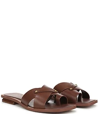 Sarto by Franco Sarto Etta Leather Toe Loop Flat Sandals