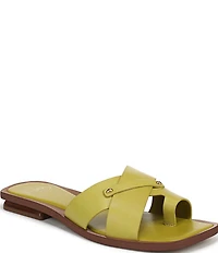 Sarto by Franco Sarto Etta Leather Toe Loop Flat Sandals