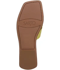 Sarto by Franco Sarto Etta Leather Toe Loop Flat Sandals