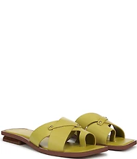 Sarto by Franco Sarto Etta Leather Toe Loop Flat Sandals