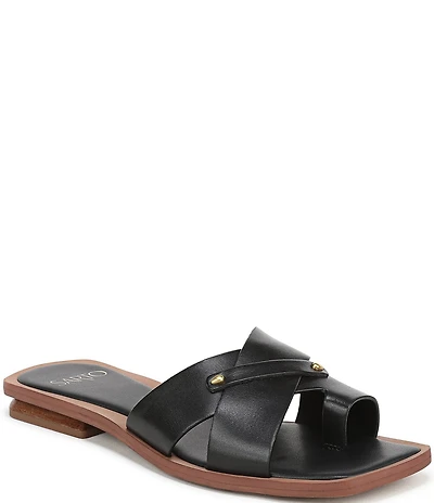 Sarto by Franco Sarto Etta Leather Toe Loop Flat Sandals