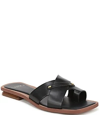 Sarto by Franco Sarto Etta Leather Toe Loop Flat Sandals