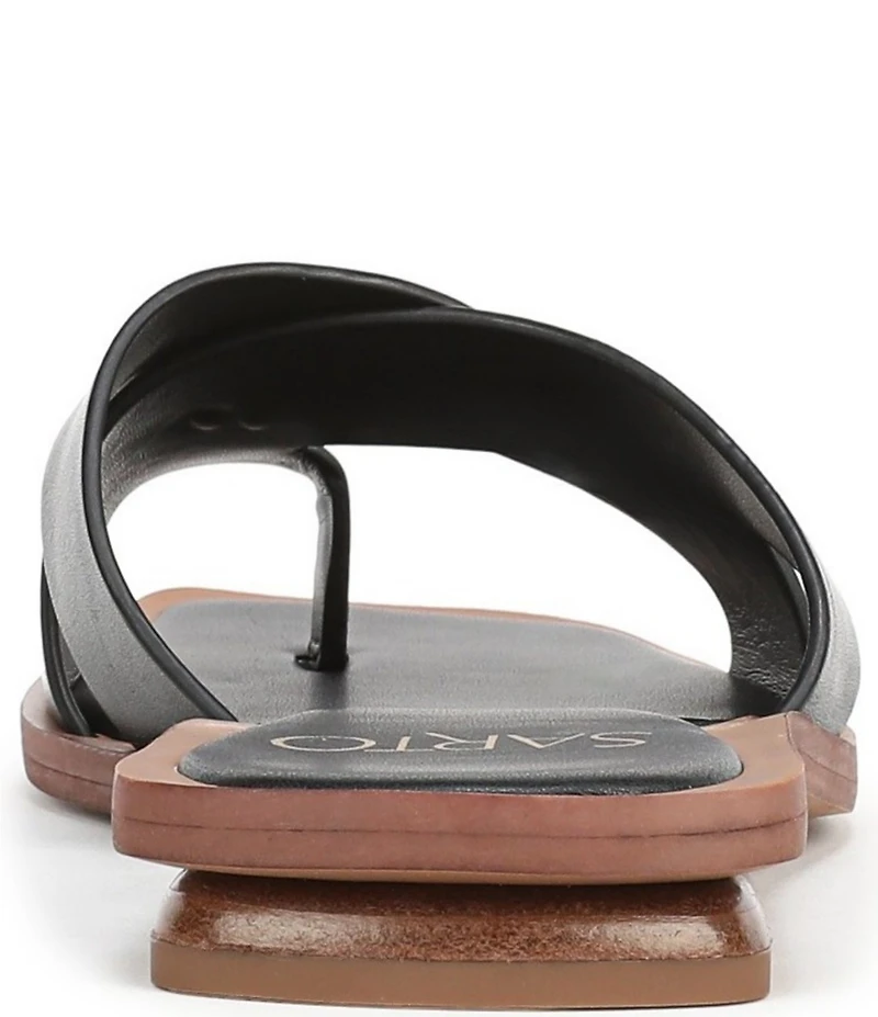 Sarto by Franco Sarto Etta Leather Toe Loop Flat Sandals