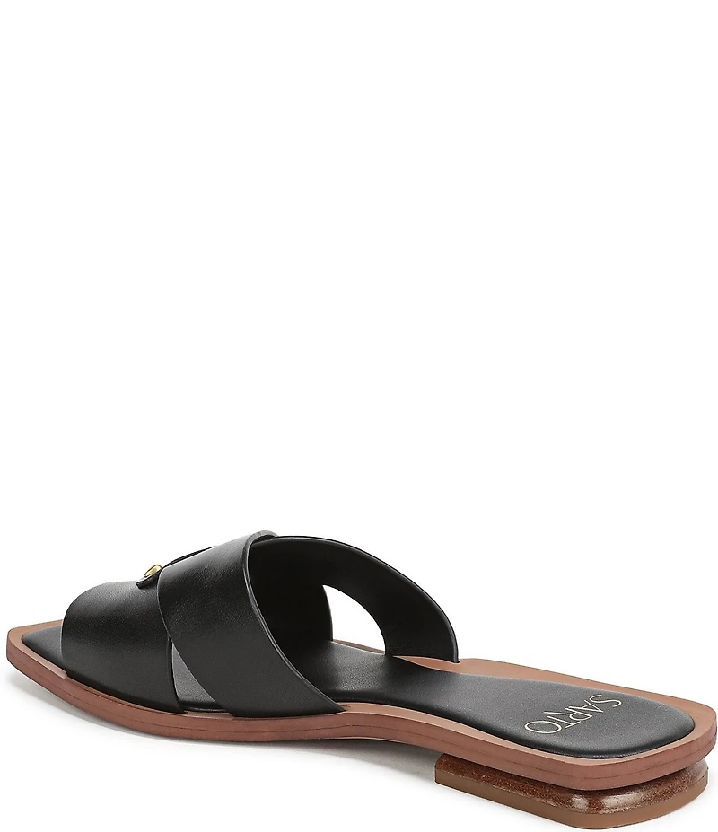 Sarto by Franco Sarto Etta Leather Toe Loop Flat Sandals