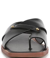Sarto by Franco Sarto Etta Leather Toe Loop Flat Sandals