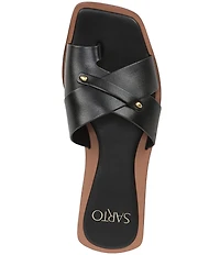 Sarto by Franco Sarto Etta Leather Toe Loop Flat Sandals