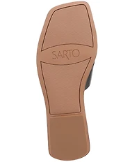 Sarto by Franco Sarto Etta Leather Toe Loop Flat Sandals