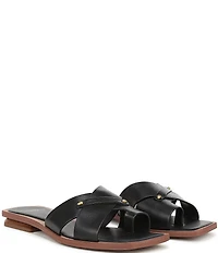 Sarto by Franco Sarto Etta Leather Toe Loop Flat Sandals