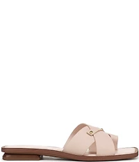 Sarto by Franco Sarto Etta Lizard Embossed Leather Toe Loop Flat Sandals