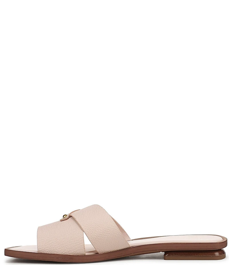 Sarto by Franco Sarto Etta Lizard Embossed Leather Toe Loop Flat Sandals