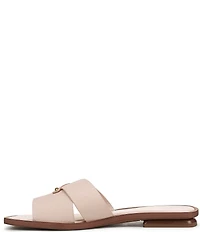 Sarto by Franco Sarto Etta Lizard Embossed Leather Toe Loop Flat Sandals