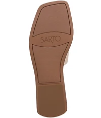 Sarto by Franco Sarto Etta Lizard Embossed Leather Toe Loop Flat Sandals