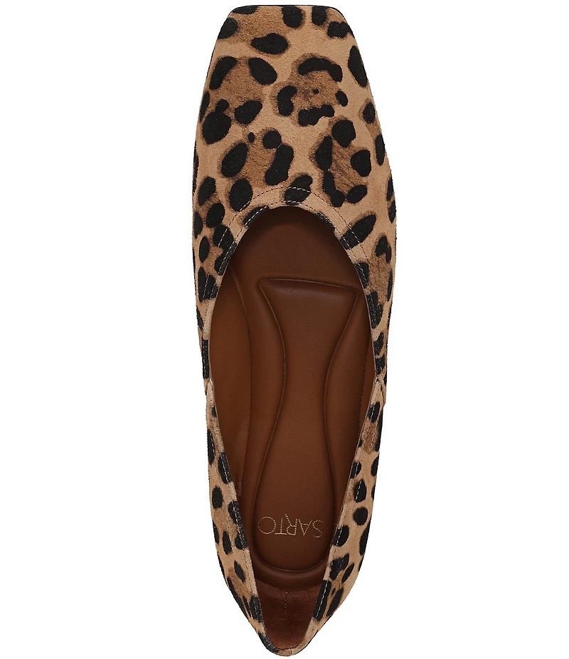 Sarto by Franco Sarto Flexa Adalina Leopard Print Suede Slip On Flats