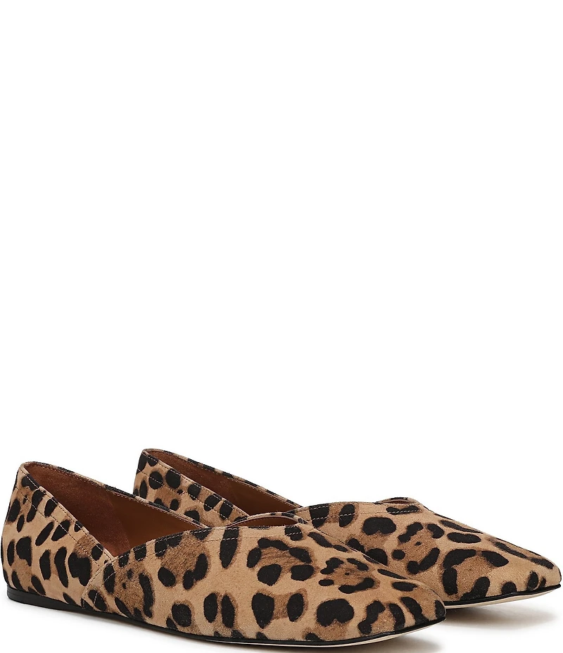 Sarto by Franco Sarto Flexa Adalina Leopard Print Suede Slip On Flats