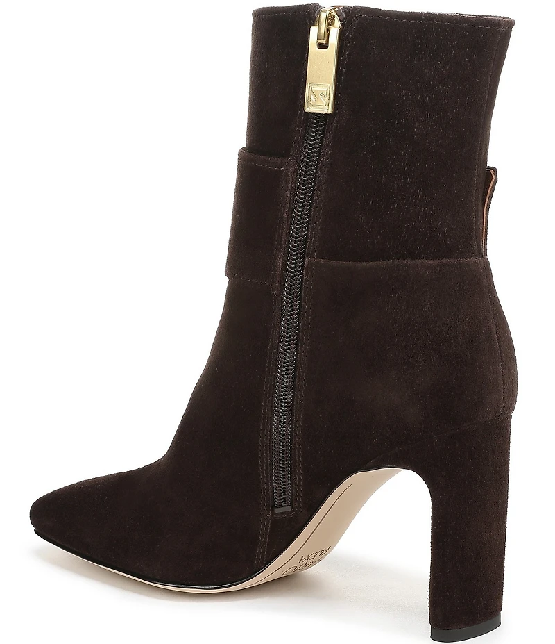Sarto by Franco Sarto Flexa Elia O-Ring Hardware Suede Dress Booties