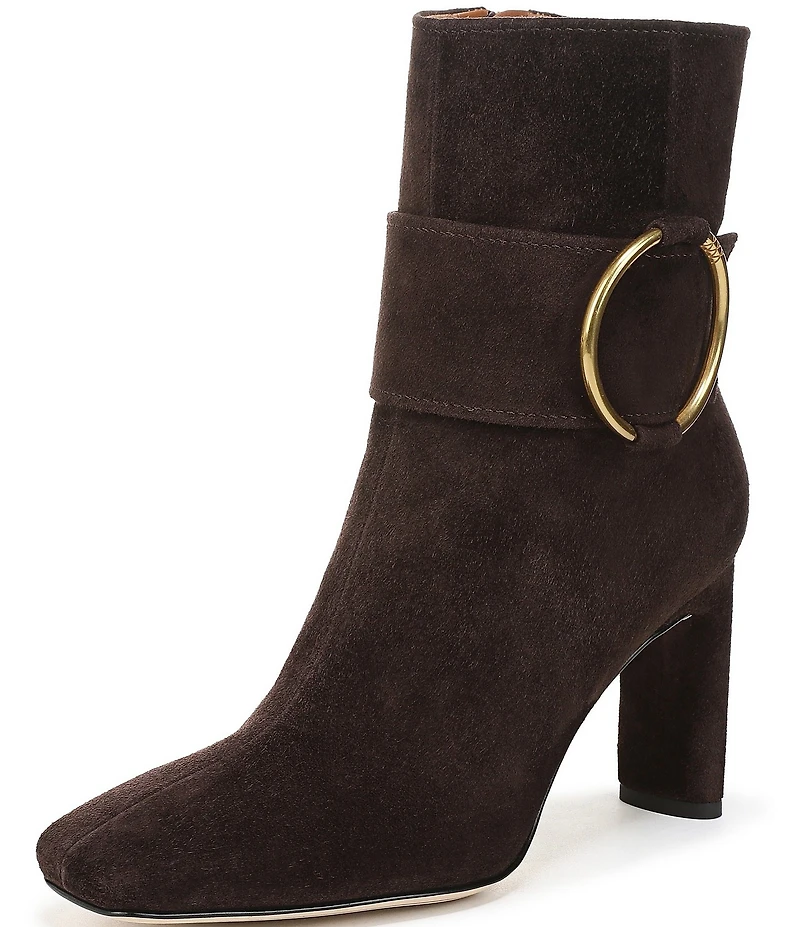 Sarto by Franco Sarto Flexa Elia O-Ring Hardware Suede Dress Booties
